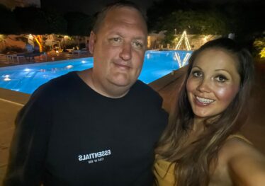 Danny Malin on holiday at a health spa