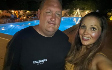 Danny Malin on holiday at a health spa