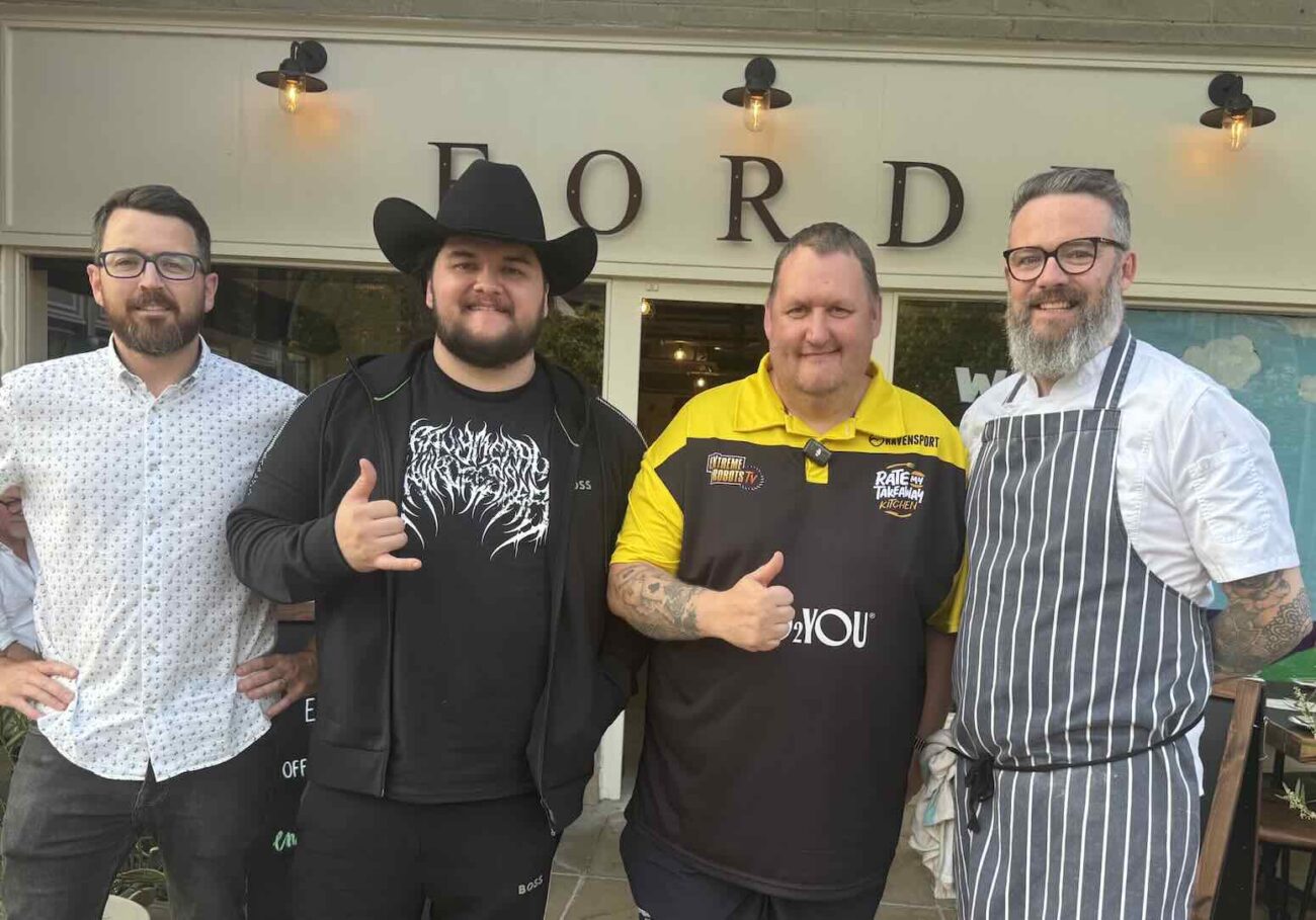 Matt Healey of Ford, Ilkley with Danny Malin and Kalani