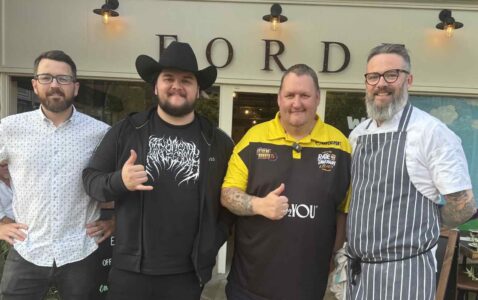 Matt Healey of Ford, Ilkley with Danny Malin and Kalani
