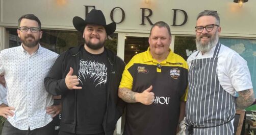 Matt Healey of Ford, Ilkley with Danny Malin and Kalani