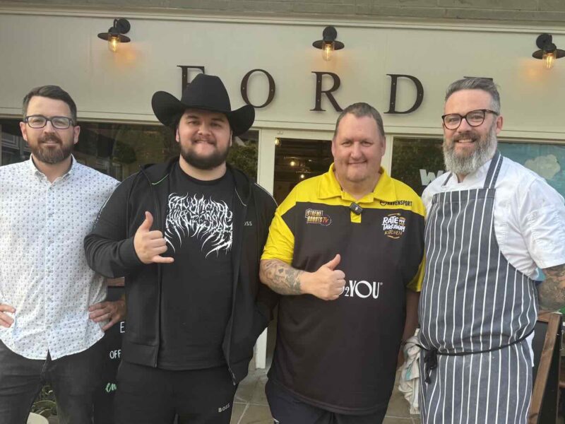 Matt Healey of Ford, Ilkley with Danny Malin and Kalani