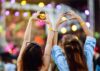 Festival goers having fun