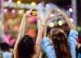 Festival goers having fun